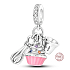 Charm Sterling Silber 925 Für Backfans, 3in1 Lebensmittel Armband Anhänger