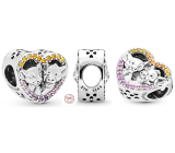 Charms Sterling Silber 925 Disney König der Löwen - Simba und Nala, Perle für Armband
