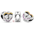 Charms Sterling Silber 925 Disney König der Löwen - Simba und Nala, Perle für Armband