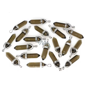 Brauner Quarz Hexagon Pendel Anhänger Naturstein 41 x 13 mm, handgeschnitzt, der vollkommenste Heiler Brauner Quarz Hexagon Pendel Anhänger Naturstein 41 x 13 mm, handgeschnitzt, der vollkommenste Heiler