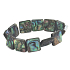 Paua mušle / Abalon s duhovou hrou barev náramek 14 x 14 mm / 16 - 17 cm, symbol ochrany a životní rovnováhy