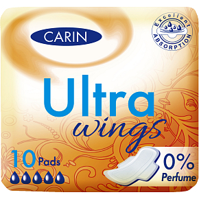 Carin Ultra Wings Damenbinden, 10 Stück