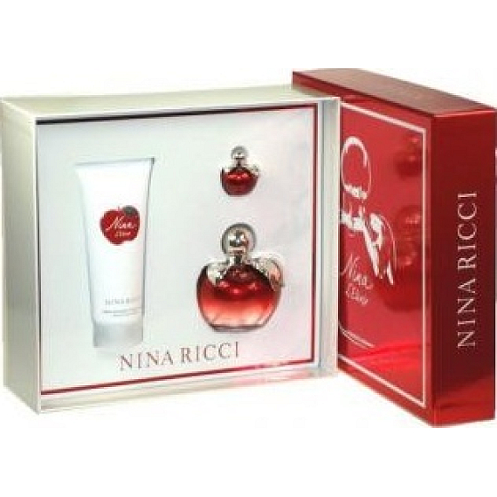 Nina Ricci L Elixier parfümiertes Wasser für Frauen 80 ml + Körperlotion 100 ml + parfümiertes Wasser für Frauen 4 ml, Geschenkset
