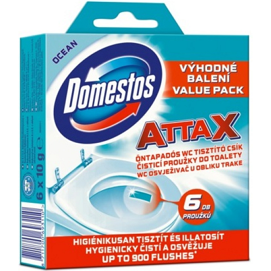 Domestos Attax Ocean Toilettenreinigungsstreifen 6 x 10 g