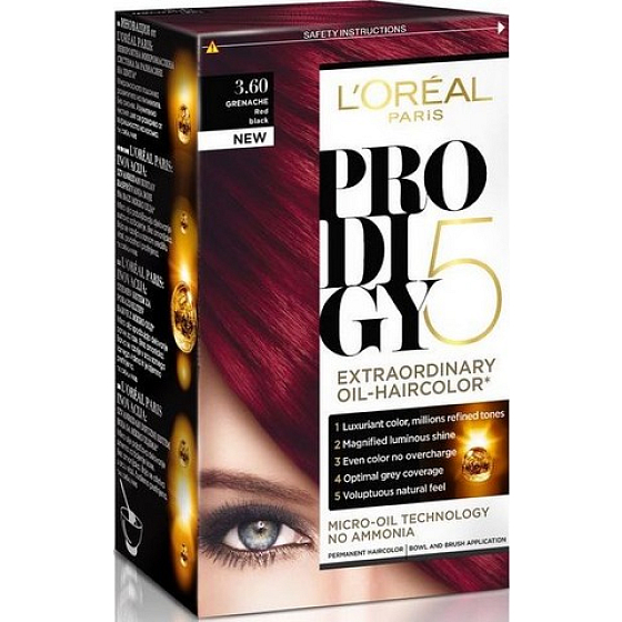Loreal Paris Prodigy 5 Haarfarbe 3.60 Rot-Rot