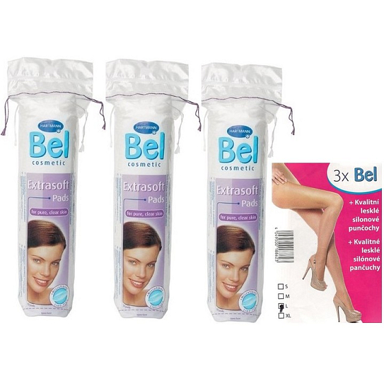 Bel Cosmetic Cosmetic Tampons 3 x 70 Stück + hochwertige glänzende Nylonstrümpfe
