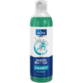 Alpa Sport Start Entspannen Sie sich nach dem Training Kühlmasselösung mit Menthol, Kampfer und ätherischen Kräuterölen 250 ml