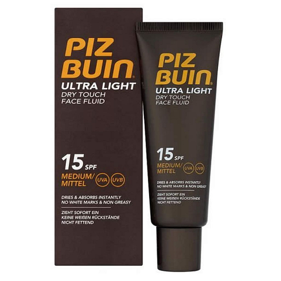 Piz Buin Ultra Light SPF15 ultraleichte Feuchtigkeitsflüssigkeit für die Gesichtsbräunung 50 ml