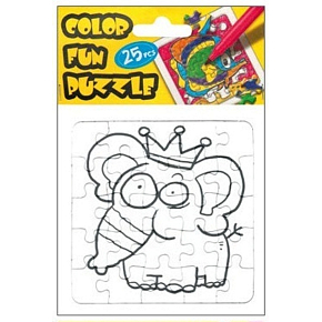 Faltbare Malvorlage Elefant 25 Stück 18 x 12 cm