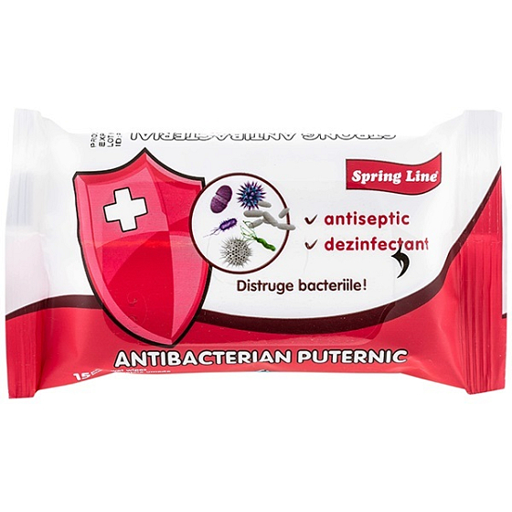 Doctor Wipes Spring Line Antibakterielle feuchte antibakterielle Tücher 15 Stück