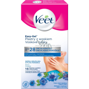 Veet Easy-Gel Achsel Enthaarungswachsstreifen für empfindliche Haut 16 Stück Veet Easy-Gel Achsel Enthaarungswachsstreifen für empfindliche Haut 16 Stück