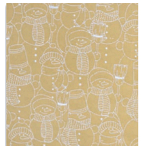 Zoewie Geschenkpapier 70 x 150 cm Weihnachten Simply The Best natürliche Schneemänner