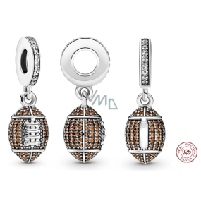 Charme Sterling Silber 925 American Football, Anhänger am Armband Sport Charme Sterling Silber 925 American Football, Anhänger am Armband Sport