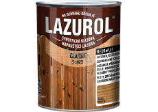 Lazurol Classic S1023 dünnschichtige Lasur für Holz mit Ölgehalt, 0021 Nussbaum, 750 ml