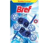 Bref WC Blue Aktiv Chlorine, WC blok v kuličkách, barví vodu modrým odstínem 2 × 50 g