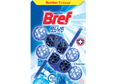 Bref WC Blue Aktiv Chlorine, WC blok v kuličkách, barví vodu modrým odstínem 2 × 50 g