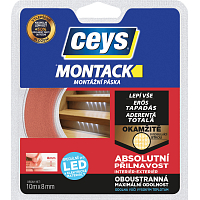 Ceys Montack Mont tape for LED cables, 18 mm × 10 m