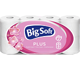 Big Soft Plus 2-lagiges Toilettenpapier, 8 Rollen, 17,6 m Rolle