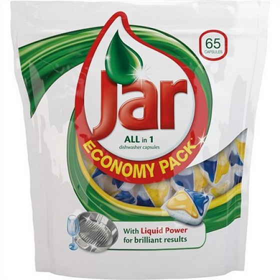 Jar All in 1 Gelbe Kapseln für die Spülmaschine 65 Stück