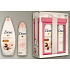 Dove Almond Rein verwöhnende Mandelcreme mit Hibiscus Nourishing Shower Gel 250 ml + Puder Weiches Antitranspirant Deodorant Spray 150 ml, Kosmetikset