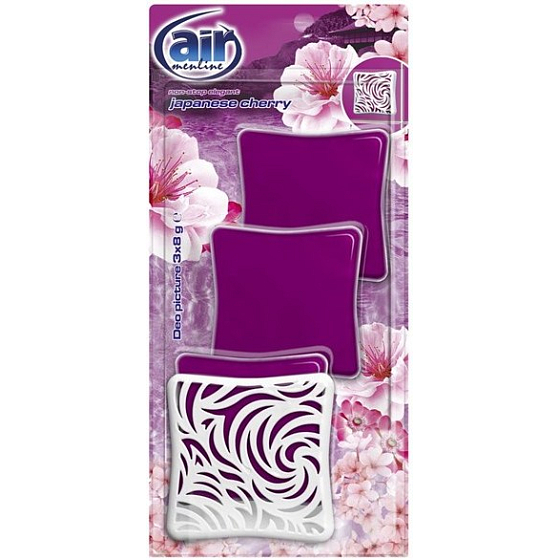 Air Menline Deo Bild Non Stop Eleganter japanischer Kirschgel Lufterfrischer 3 x 8 g