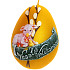Lamm Osterkerze Metallmatte goldenes Ei 60 mm