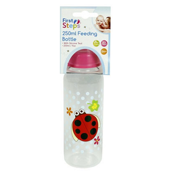 First Step Meadow Babyflasche 0+ Marienkäfer Pink 250 ml