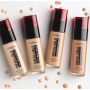 Loreal Paris Infallible 24H Fresh Wear Foundation Make-up deckt Unvollkommenheiten ab, löscht nicht, trocknet die Haut nicht 025 Rose Ivory 30 ml