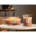 WoodWick Trilogy Golden Treats - Duftkerze mit goldenen Delikatessen, Holzdocht und Deckelglas Medium 275 g