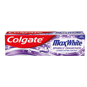 Colgate Max White Sparkle Diamonds Aufhellende Zahnpasta mit Fluorid 75 ml