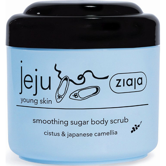 Ziaja Jeju Sugar Körperpeeling mit schwarzen Körnern mit entzündungshemmender und antibakterieller Wirkung 200 ml