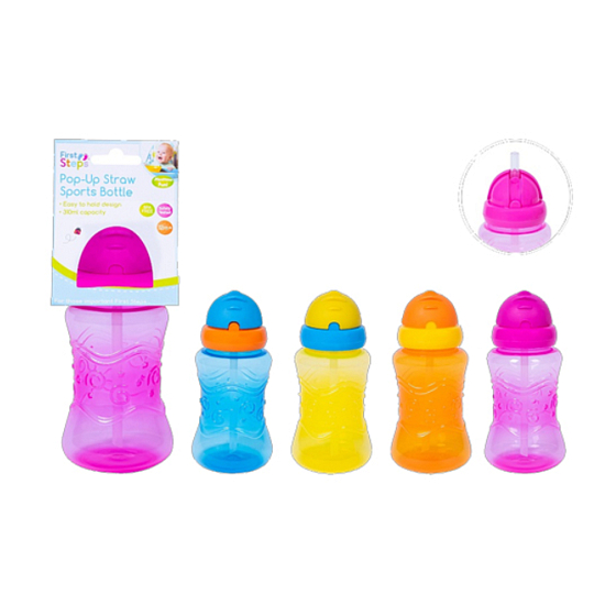 First Step 6+ Flasche mit Strohhalm für Kinder grün 310 ml