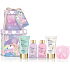Baylis & Harding Einhorn Duschcreme 100 ml + Seife 100 g + prickelndes ballistisches Bad 2 x 50 g + Lebensmittelbox mit Motiv, Kosmetikset