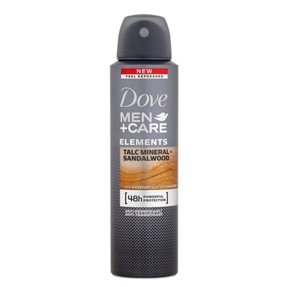Dove Men + Pflegeelemente Talk Mineral + Sandelholz Antitranspirant Deodorant Spray mit 48-Stunden-Effekt für Männer 150 ml