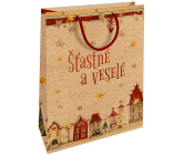 Nekupto Geschenk Kraftbeutel 28 x 37 cm Weihnachten Frohe Weihnachten 605 WKHL