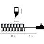 Emos Weihnachtsbeleuchtung 10 m, 100 LED + 5 m Stromkabel 5W 230V kaltweiß