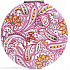Diva & Nice Doppelter klassischer Spiegel und runde Lupe - Mandala pink-weiß 7 cm