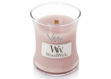 WoodWick Rosewood - Duftkerze aus Palisander mit Holzdocht und Deckelglas klein 85 g