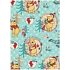 Ditipo Geschenkpapier 70 x 200 cm Weihnachten Disney Winnie the Pooh in hellgrünen Kreisen
