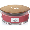 WoodWick Currant - Johannisbeer-Duftkerze mit Holzdocht und Deckel Glasschiffchen 453 g