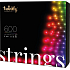 Twinkly Strings Multi Color smarte Glühbirnen 600 Stück pro Baum gesteuert über App farbig 48 m