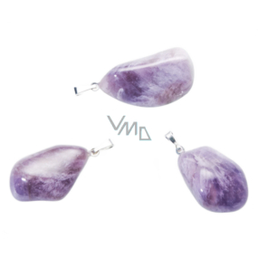 Amethyst Lavendel Malawi Tumbler Anhänger Naturstein 2,2-3 cm, 1 Stück, Stein der Könige und Bischöfe