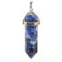 Lapislazuli Pendel Sechseck-Anhänger Naturstein 41 x 13 mm, Stein der Harmonie
