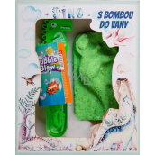 Bohemia Gifts Dino Schaumbadkugel 80 g + Seifenblase 30 ml, Kosmetikset für Kinder