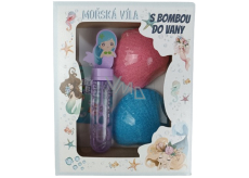 Bohemia Gifts Meeresfee Badebombe 2 x 50 g + Schaumbad 30 ml, Kosmetikset für Kinder