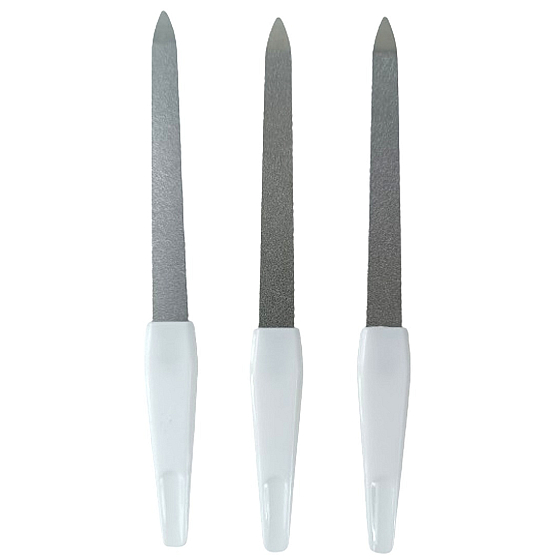 Metallische doppelseitige Nagelfeile 15 cm 3 Stück