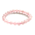 Rosenquarz Armband elastisch Naturstein, Kugel 8 mm / 16 - 17 cm, Stein der Liebe