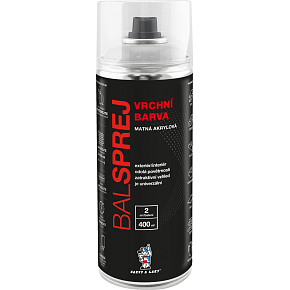 BALSPREJ Decklack universale Acrylfarbe in Sprayform, RAL 9010 weiß matt, 400 ml