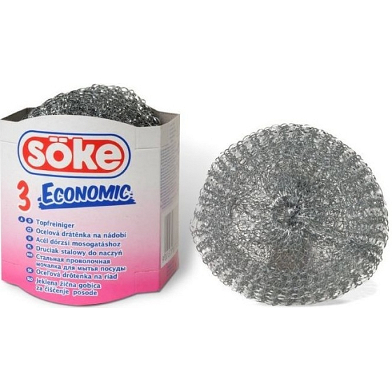 Söke 3 Economic Stahlwolle für Geschirr 3 Stück