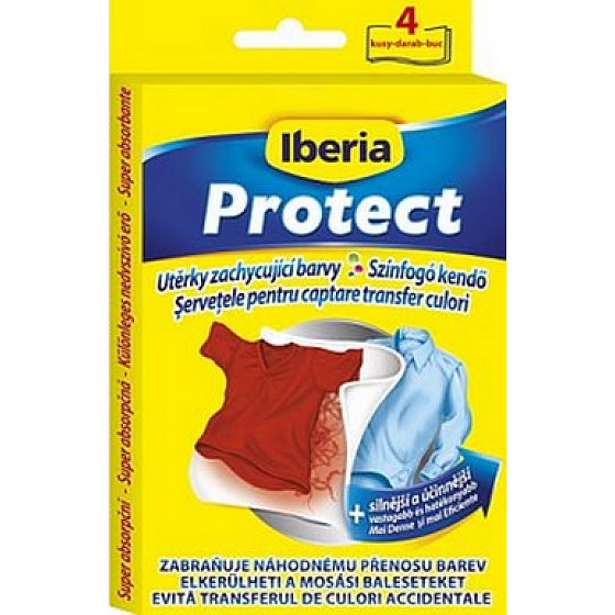 Iberia Protect Tücher, die Farben erfassen, die beim Waschen nicht auf andere Kleidungsstücke übertragen werden 4 Teile